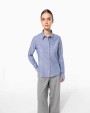 KARIBAN Damen Oxfordbluse Langarm Hemden personalisierbar
