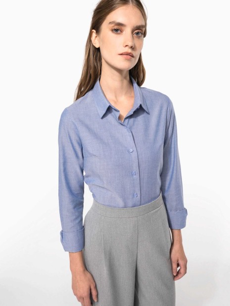 Chemises à personnaliser KARIBAN Chemise Oxford manches longues femme 