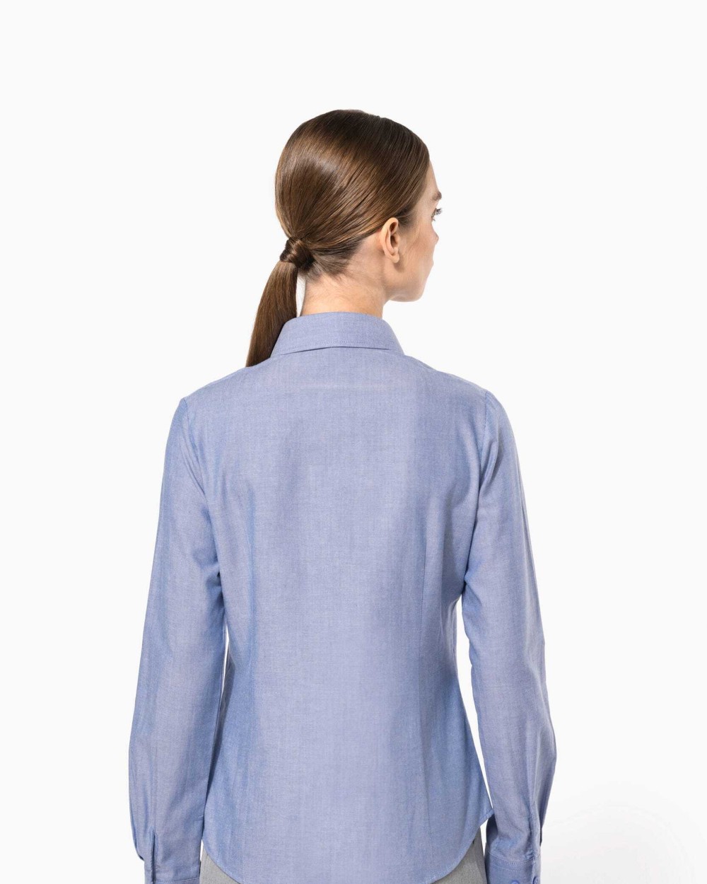 KARIBAN Damen Oxfordbluse Langarm Hemden personalisierbar