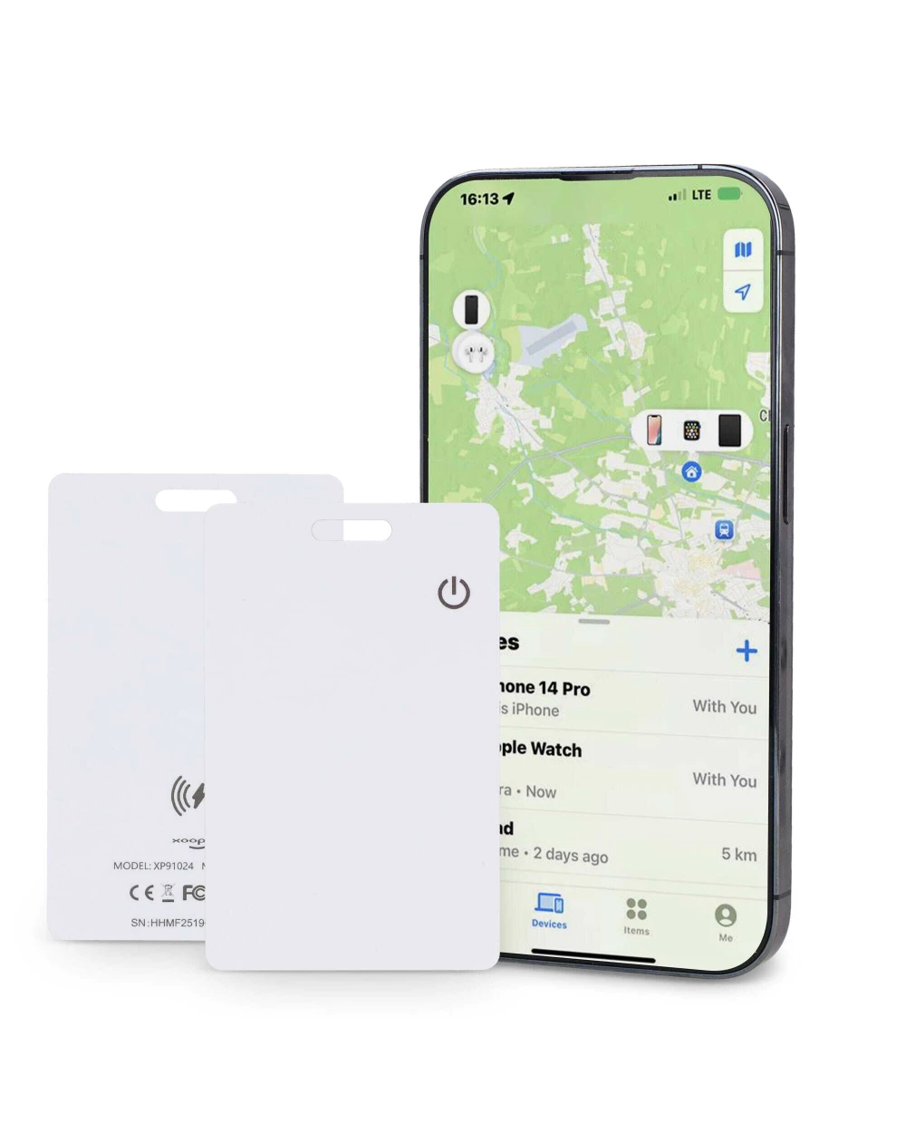 Benodigdheden XOOPAR Xoopar ICE-Card Ultradune Tracker Kaart oplaadbaar voor bedrukking &amp; borduring