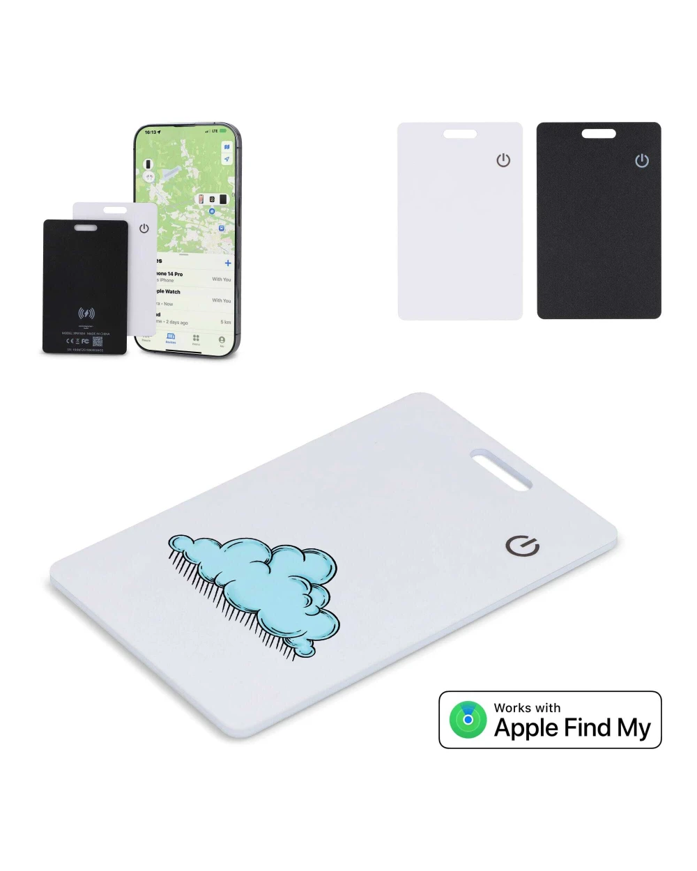 XOOPAR Xoopar ICE-Card Ultradünne Tracker-Karte wiederaufladbar Zubehör personalisierbar