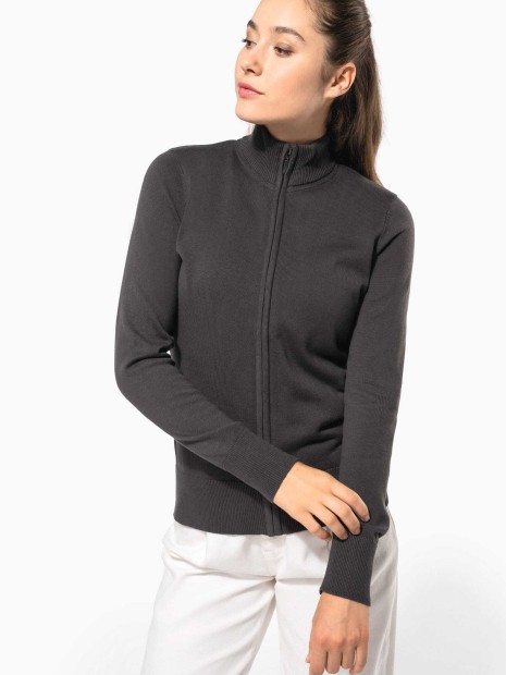 Pulls à personnaliser KARIBAN Cardigan zippé femme 