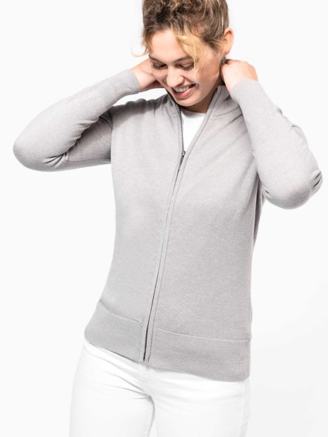 Pulls à personnaliser KARIBAN Cardigan zippé femme 