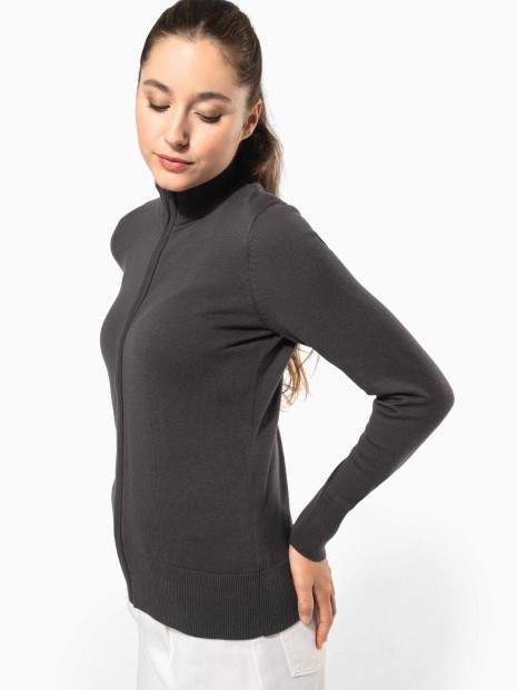 Pulls à personnaliser KARIBAN Cardigan zippé femme 