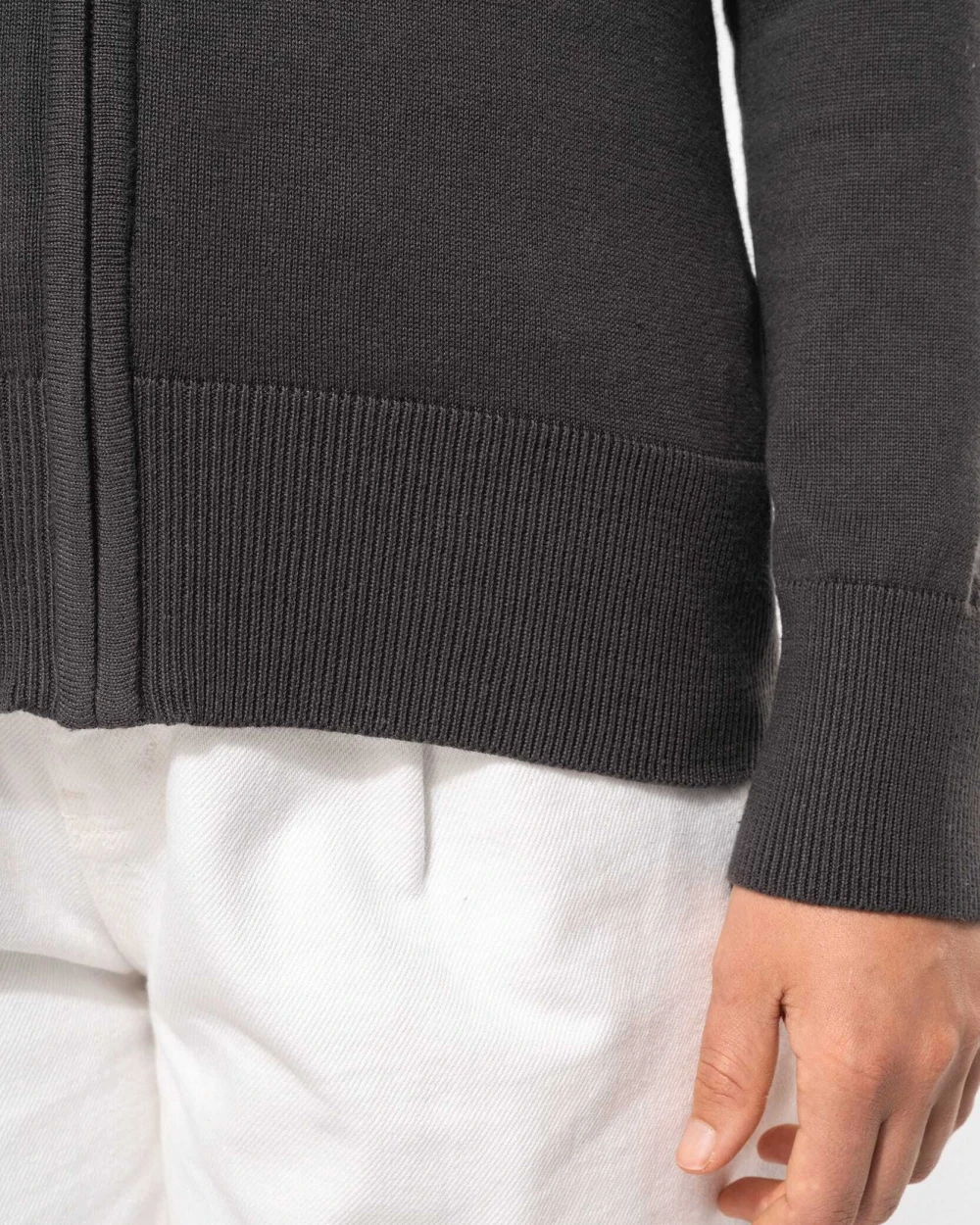 Truien KARIBAN Dames cardigan met rits voor bedrukking &amp; borduring