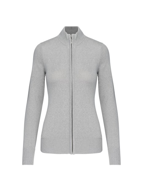KARIBAN Cardigan zippé femme /api/colors/affde0b2-3f9e-462b-8bbe-959997fedc42 personnalisable