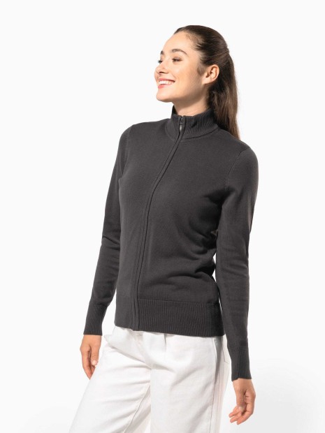 Pulls à personnaliser KARIBAN Cardigan zippé femme 