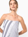 Produits éponges à personnaliser KARIBAN Fouta rayée avec franges 