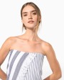 Produits éponges personnalisable KARIBAN Fouta rayée avec franges