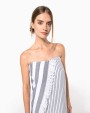 Produits éponges personnalisable KARIBAN Fouta rayée avec franges
