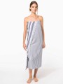Produits éponges à personnaliser KARIBAN Fouta rayée avec franges 