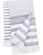 KARIBAN Gestreiftes Fouta-Tuch mit Fransen Bad Artikeln personalisierbar