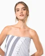Produits éponges personnalisable KARIBAN Fouta rayée avec franges