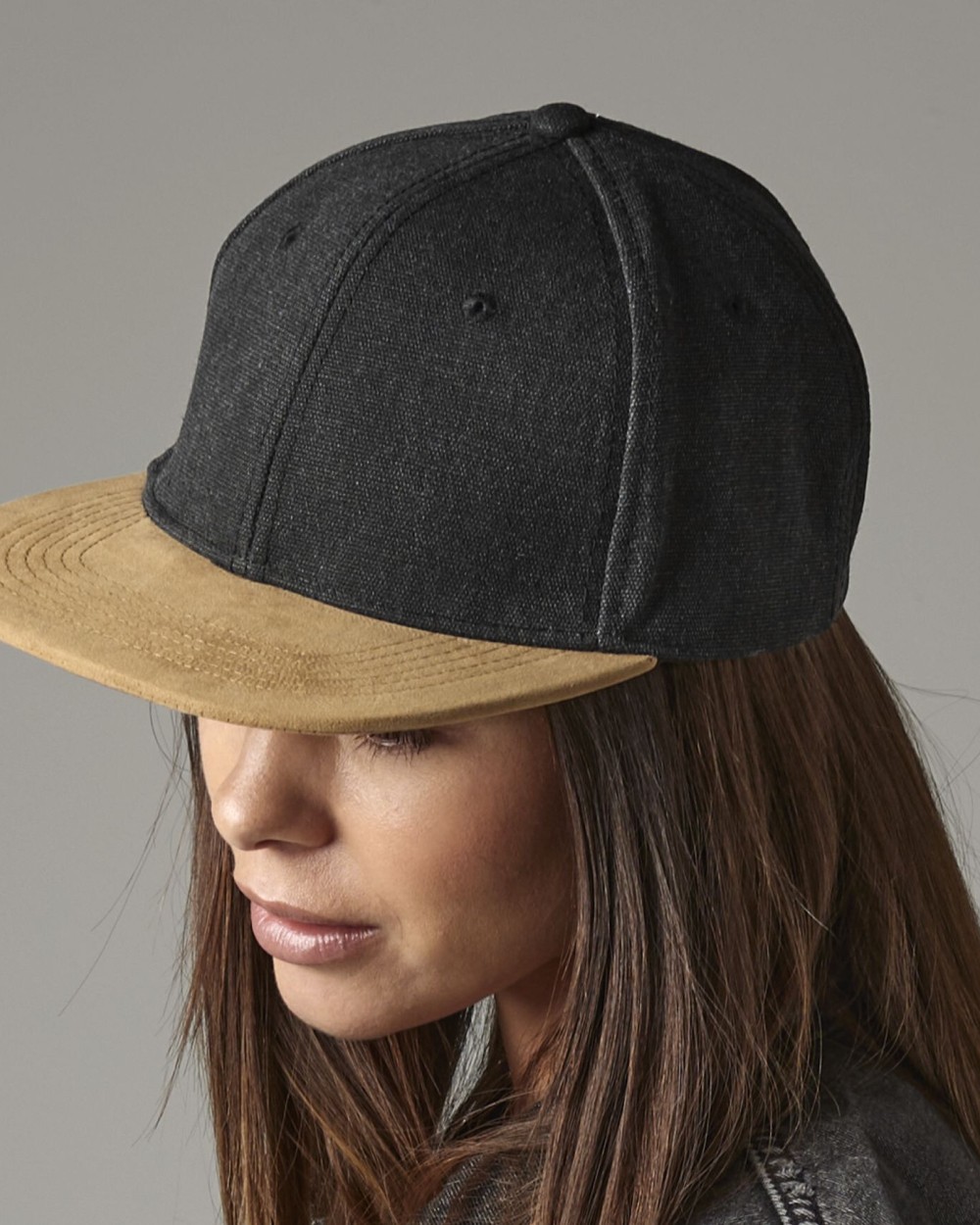 Petjes BEECHFIELD SUEDE PEAK SNAPBACK voor bedrukking &amp; borduring