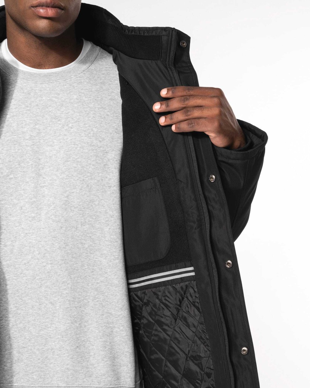 Jassen KARIBAN Parka met afneembare capuchon voor bedrukking &amp; borduring