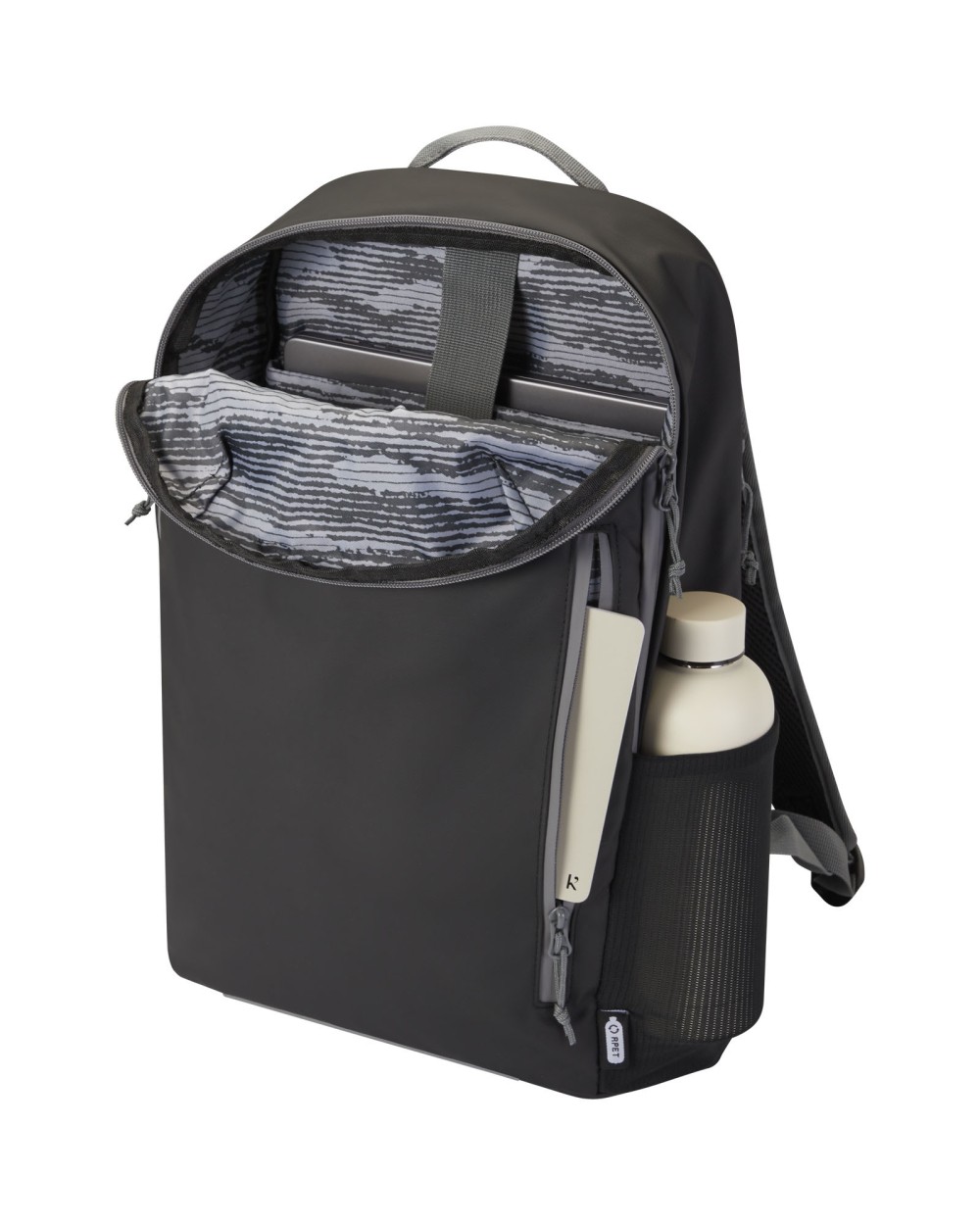 4DO Aqua wasserabweisender 15" Laptop-Rucksack aus GRS Recyclingmaterial 21 L Taschen personalisierbar