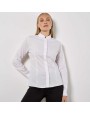 Hemden KUSTOM KIT Women's mandarin collar shirt long-sleeved (tailored fit) voor bedrukking &amp; borduring