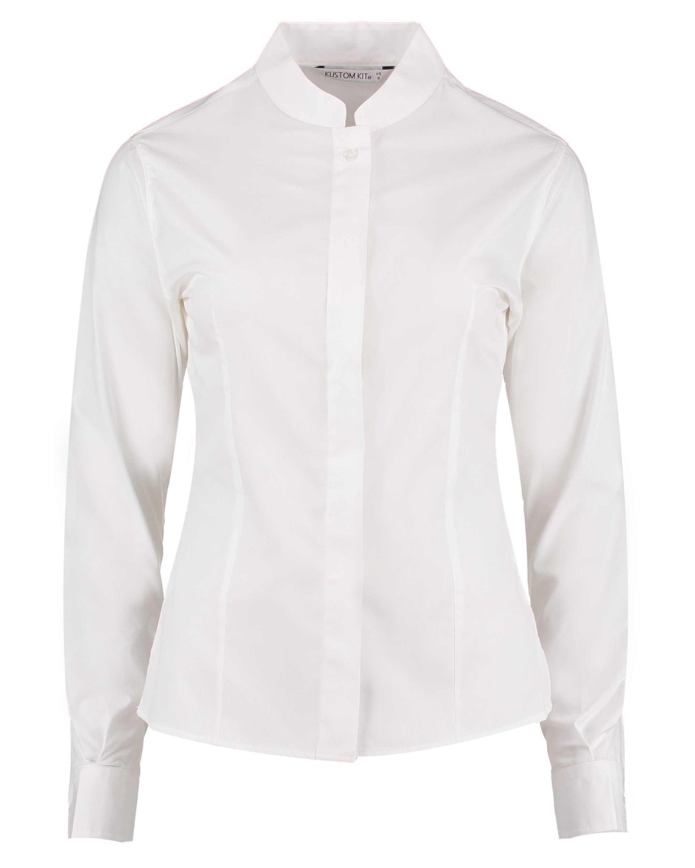 Chemises personnalisable KUSTOM KIT Chemise cintrée à col Mao à manches longues Femme