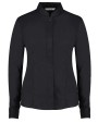 KUSTOM KIT Women's mandarin collar shirt long-sleeved (tailored fit) Hemden personalisierbar