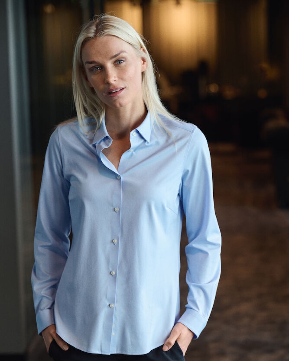 Chemises personnalisable J. HARVEST & FROST IB132 Interlock Knit Chemise Contemporare Fit Femmes