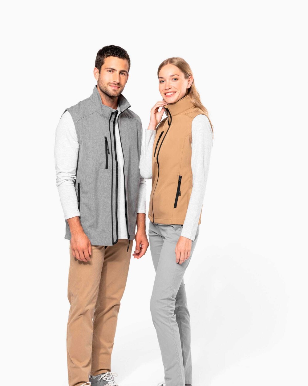 KARIBAN Herren Softshell Bodywärmer Softshells personalisierbar