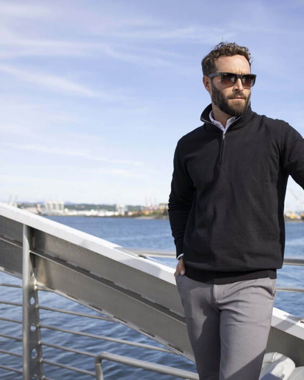 CUTTER & BUCK Oakville Half Zip Sweater Men Hemden personalisierbar