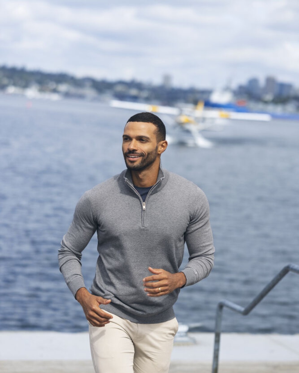 CUTTER & BUCK Oakville Half Zip Sweater Men Hemden personalisierbar