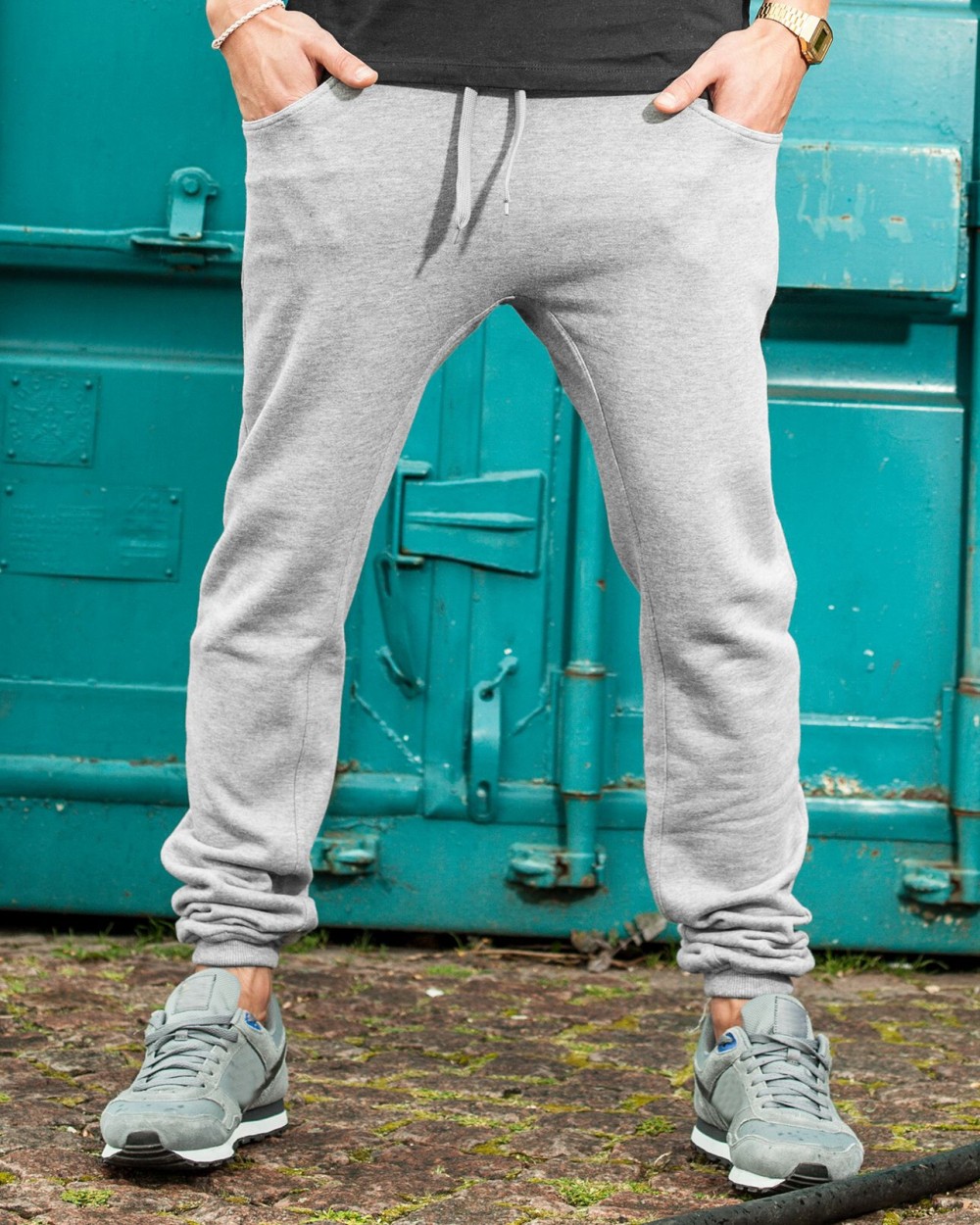 Broeken BUILD YOUR BRAND HEAVY DEEP CROTCH SWEATPANTS voor bedrukking &amp; borduring