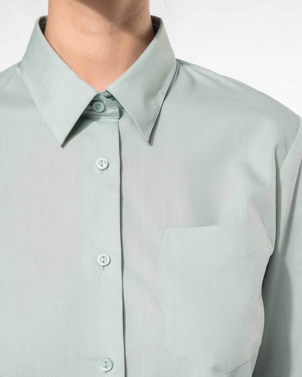 KARIBAN Popeline-Hemd Baumwollpolyester pflegeleicht für Damen Hemden personalisierbar