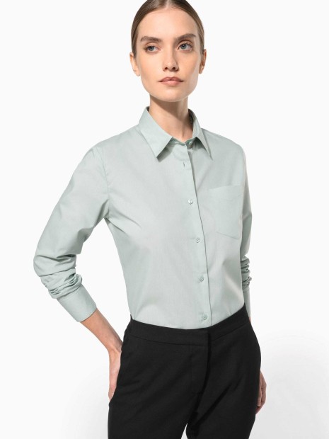 Chemises à personnaliser KARIBAN Chemise popeline polycoton entretien facile femme 