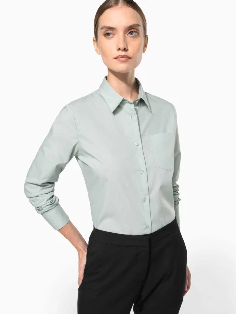 Chemises à personnaliser KARIBAN Chemise popeline polycoton entretien facile femme 