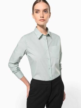 Chemise popeline polycoton entretien facile femme