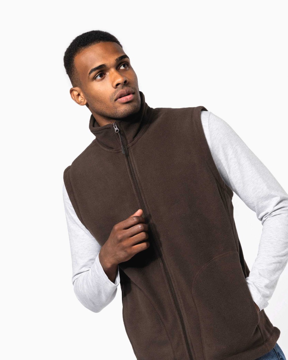 KARIBAN Mikrofleece-Bodywarmer für Herren Polar Fleeces personalisierbar