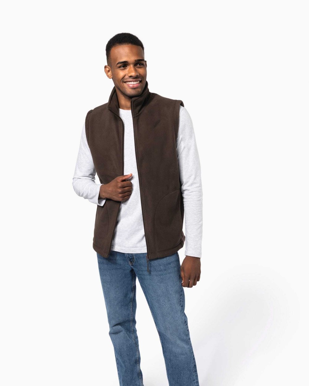 Laines polaires personnalisable KARIBAN Bodywarmer micropolaire homme