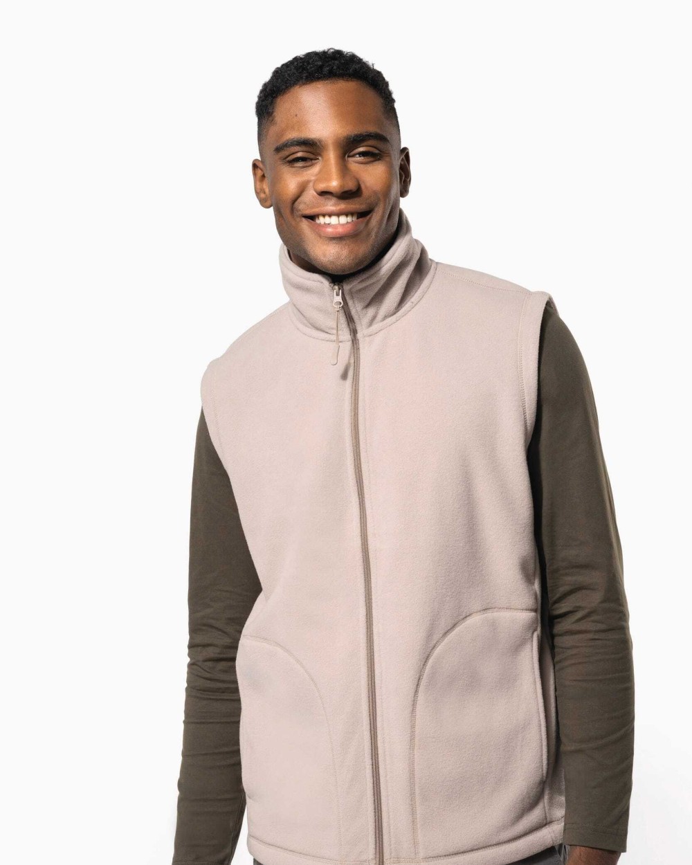 Laines polaires personnalisable KARIBAN Bodywarmer micropolaire homme