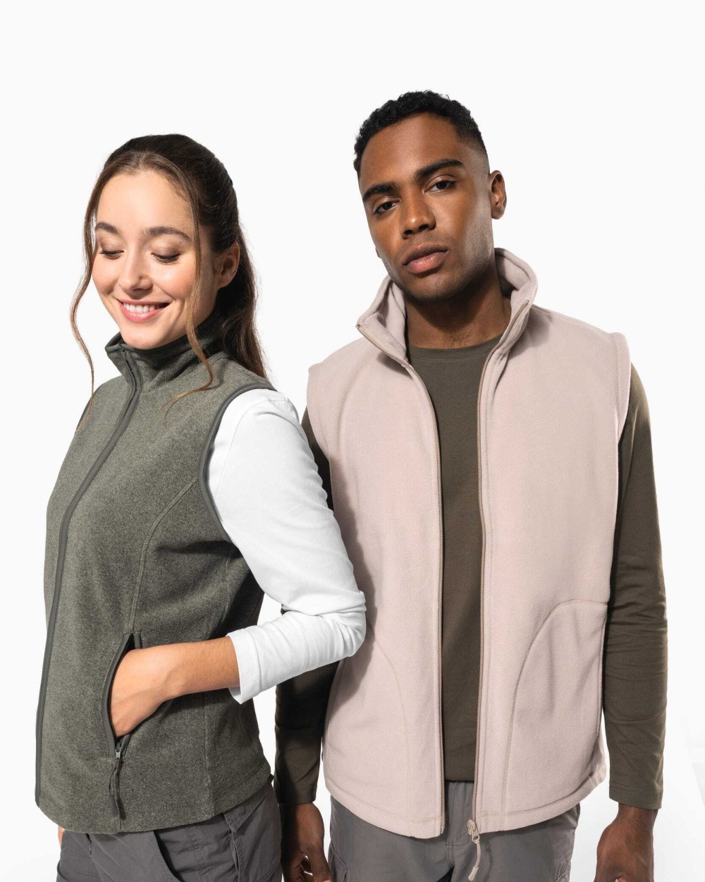 KARIBAN Mikrofleece-Bodywarmer für Herren Polar Fleeces personalisierbar