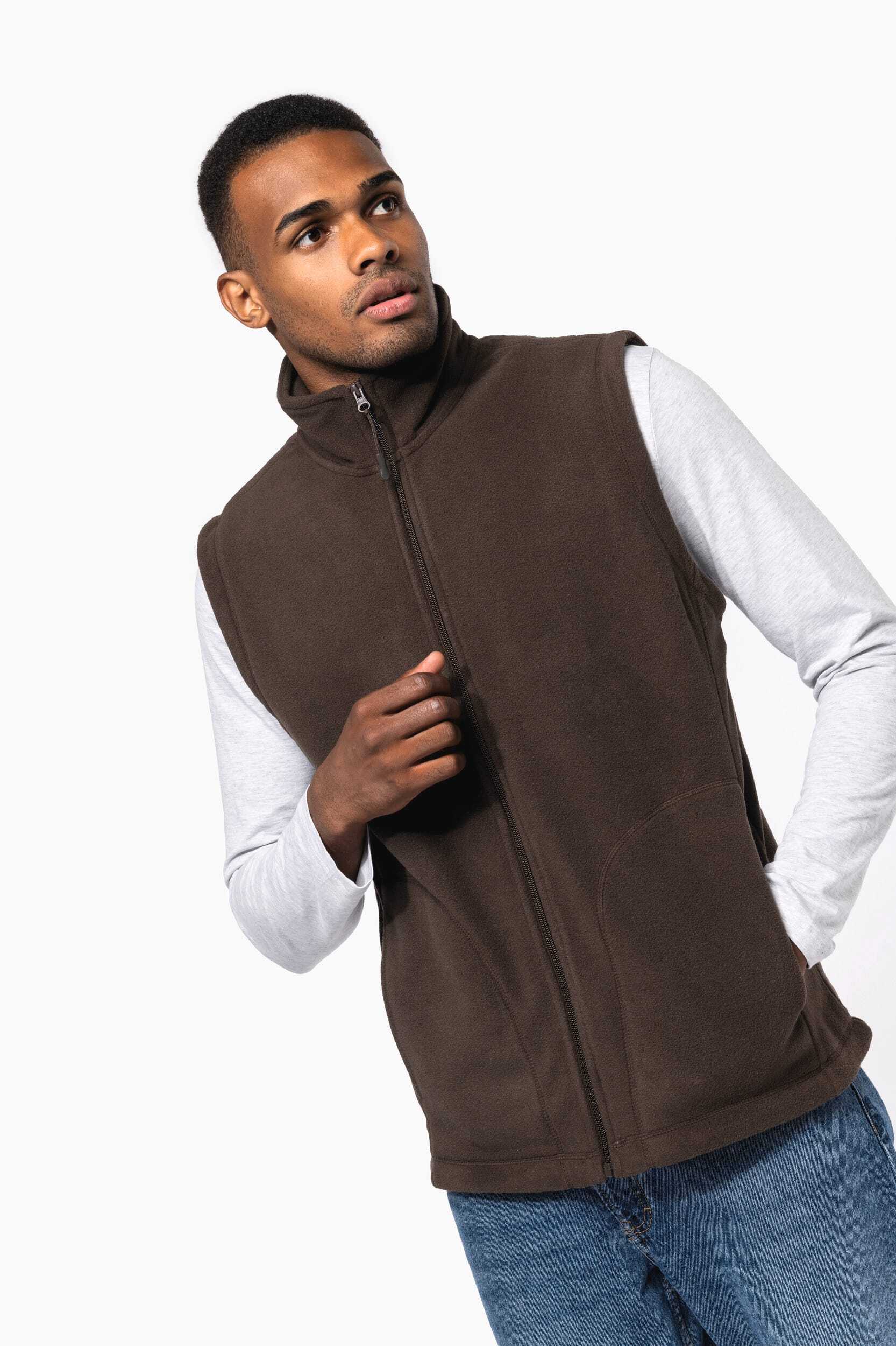 Laines polaires personnalisable KARIBAN Bodywarmer micropolaire homme