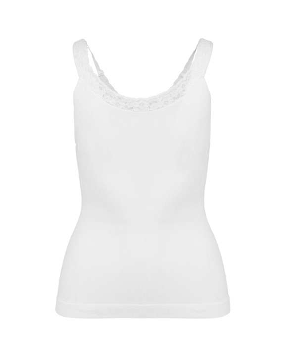 T-shirts KARIBAN Ecologische en naadloze top met kant voor bedrukking &amp; borduring