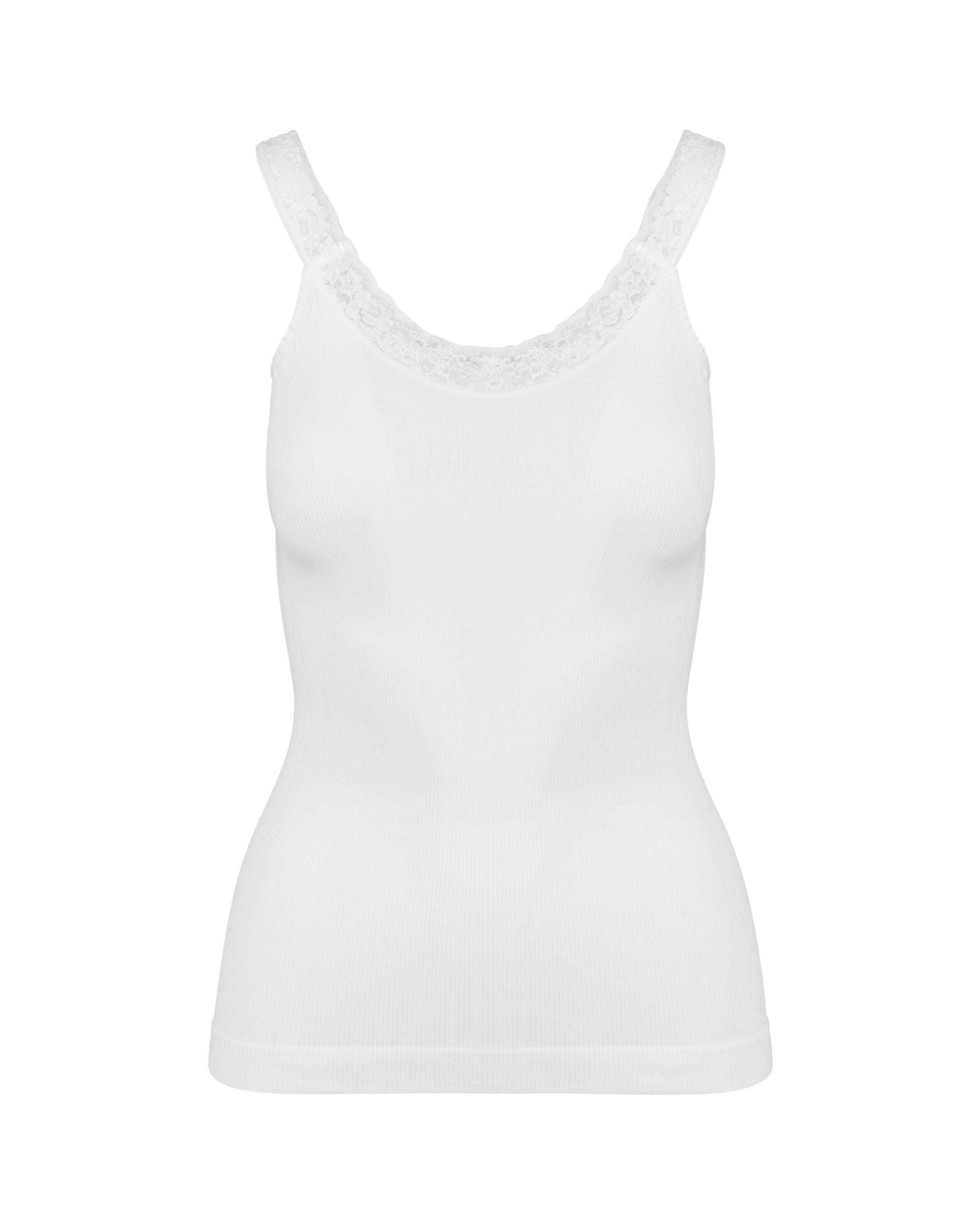 T-shirts KARIBAN Ecologische en naadloze top met kant voor bedrukking &amp; borduring