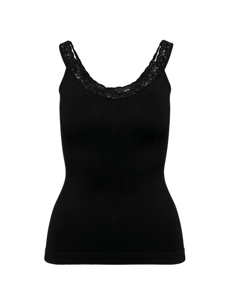 KARIBAN Débardeur écoresponsable sans couture avec dentelle /api/colors/b9fdad4a-5e94-45cb-8c03-c08b349b28c3 personnalisable