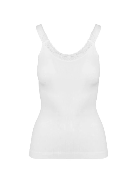 KARIBAN Débardeur écoresponsable sans couture avec dentelle  personnalisable