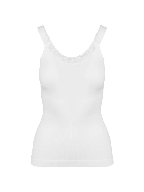 KARIBAN Débardeur écoresponsable sans couture avec dentelle /api/colors/7a92cd2d-10d2-40b4-928b-296bb7487506 personnalisable