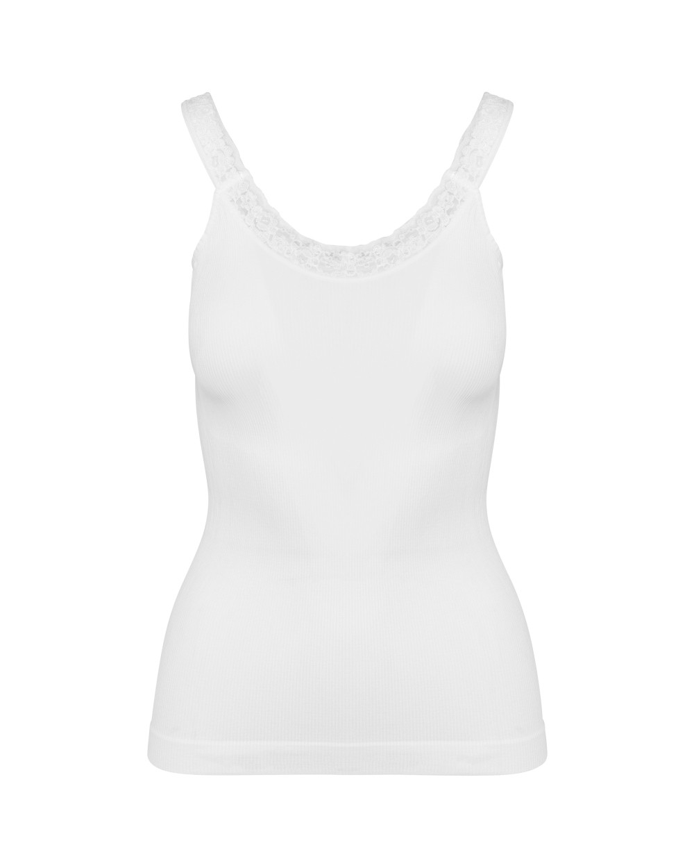 T-shirts KARIBAN Ecologische en naadloze top met kant voor bedrukking &amp; borduring