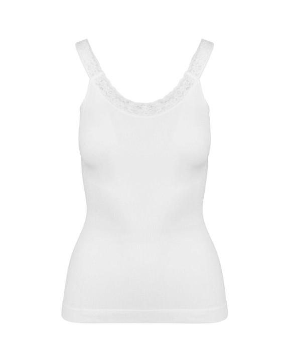 T-shirts KARIBAN Ecologische en naadloze top met kant voor bedrukking &amp; borduring