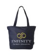 Tote bags 4DO Panama polyester draagtas met rits 20L voor bedrukking &amp; borduring