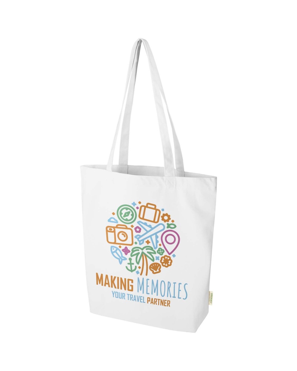 Tote bags personnalisable 4DO Sac shopping Orissa bio 270 g/m² 10L