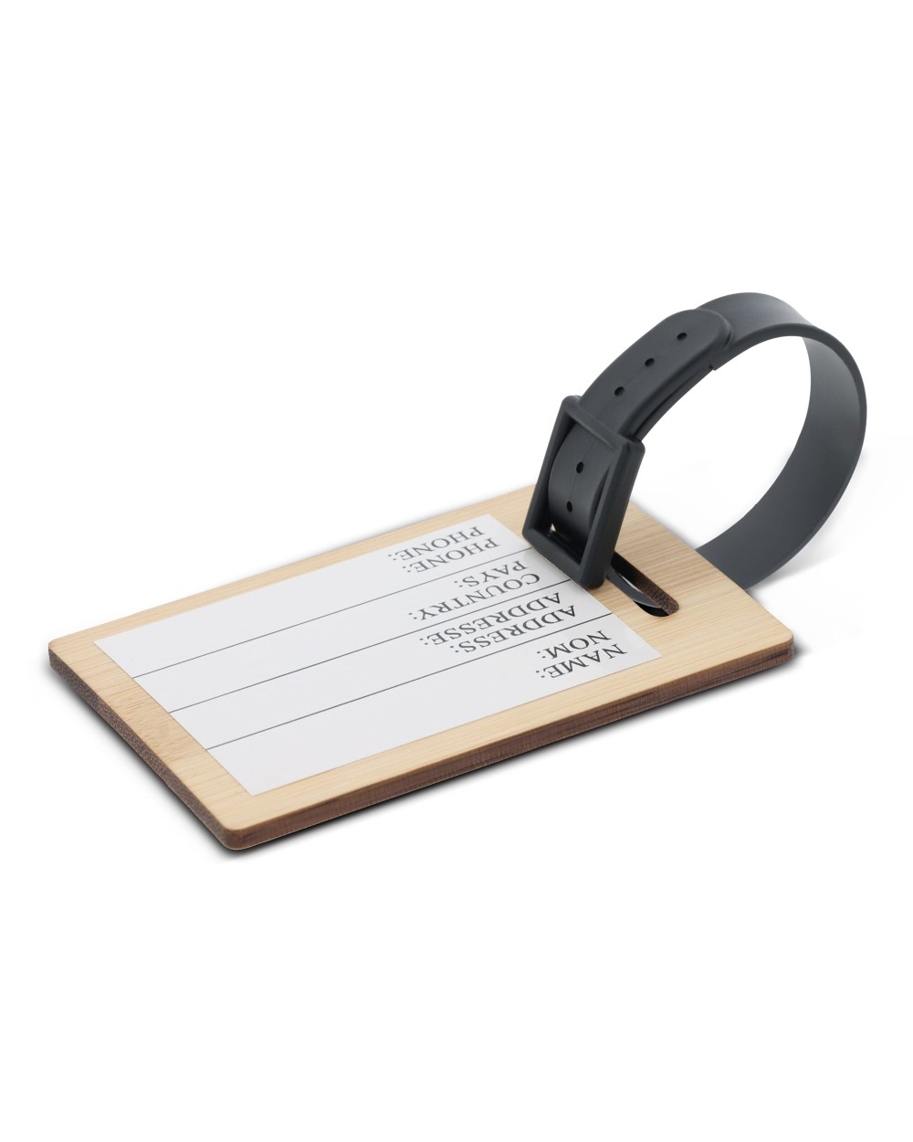 4DO Kofferanhänger aus Bambus Taschen personalisierbar