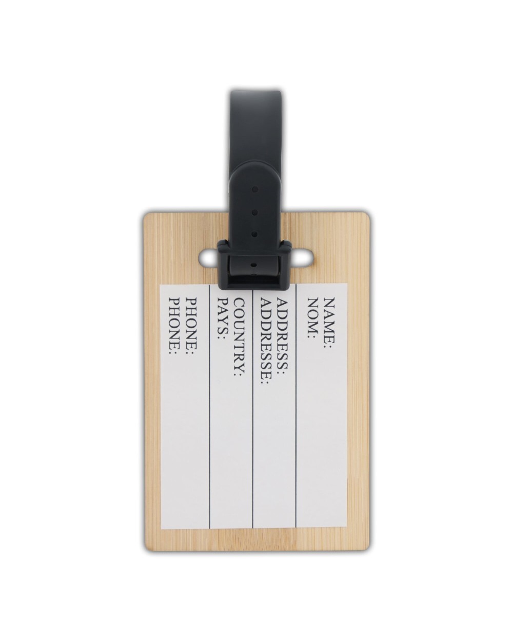 Sacs & Bagagerie personnalisable 4DO Etiquette de bagage en bambou