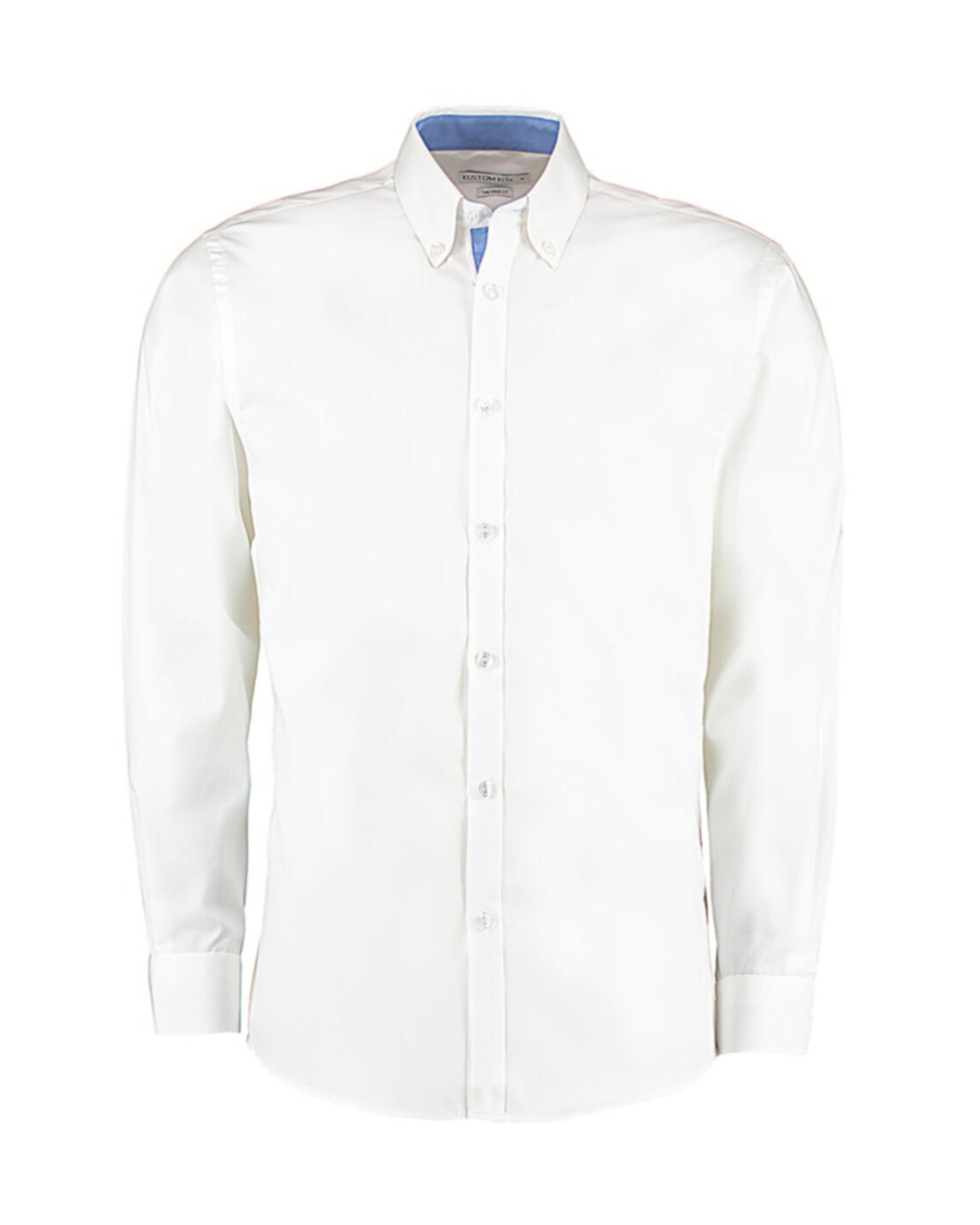Hemden KUSTOM KIT Tailored Fit Premium Contrast Oxford Shirt voor bedrukking &amp; borduring