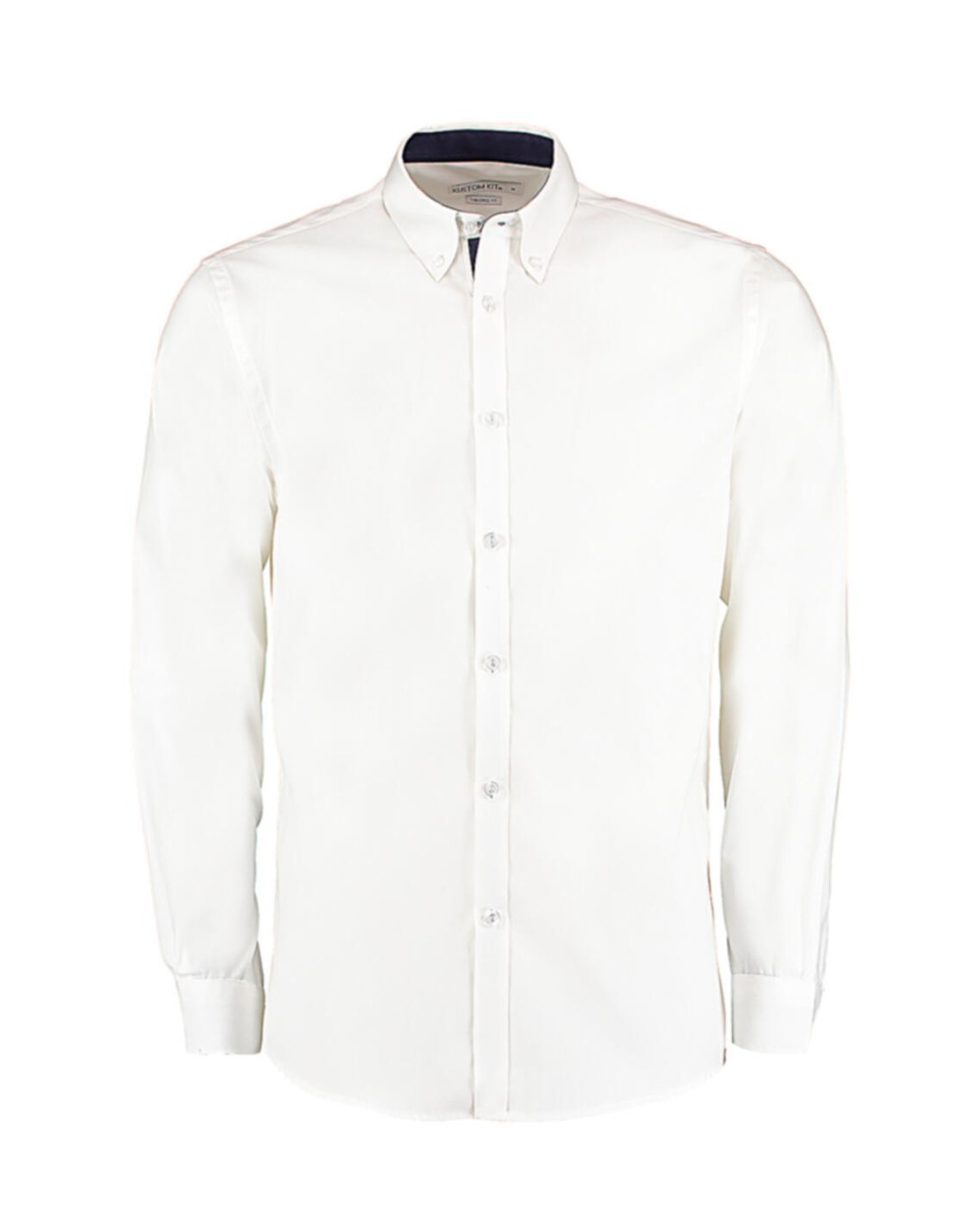 KUSTOM KIT Tailored Fit Premium Contrast Oxford Shirt Hemden personalisierbar